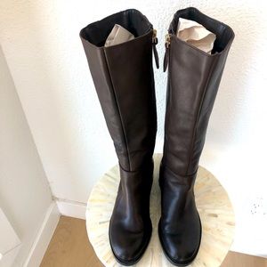 Leather riding boots chocolate brown size 7.